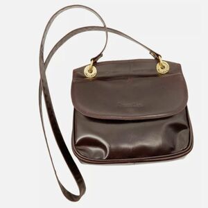 Rare Vintage Anuschka Brown Leather Shoulder Bag - Unpainted Minimalist Classic